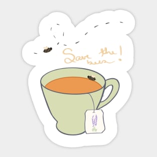 Tea and lavender and bees Sticker